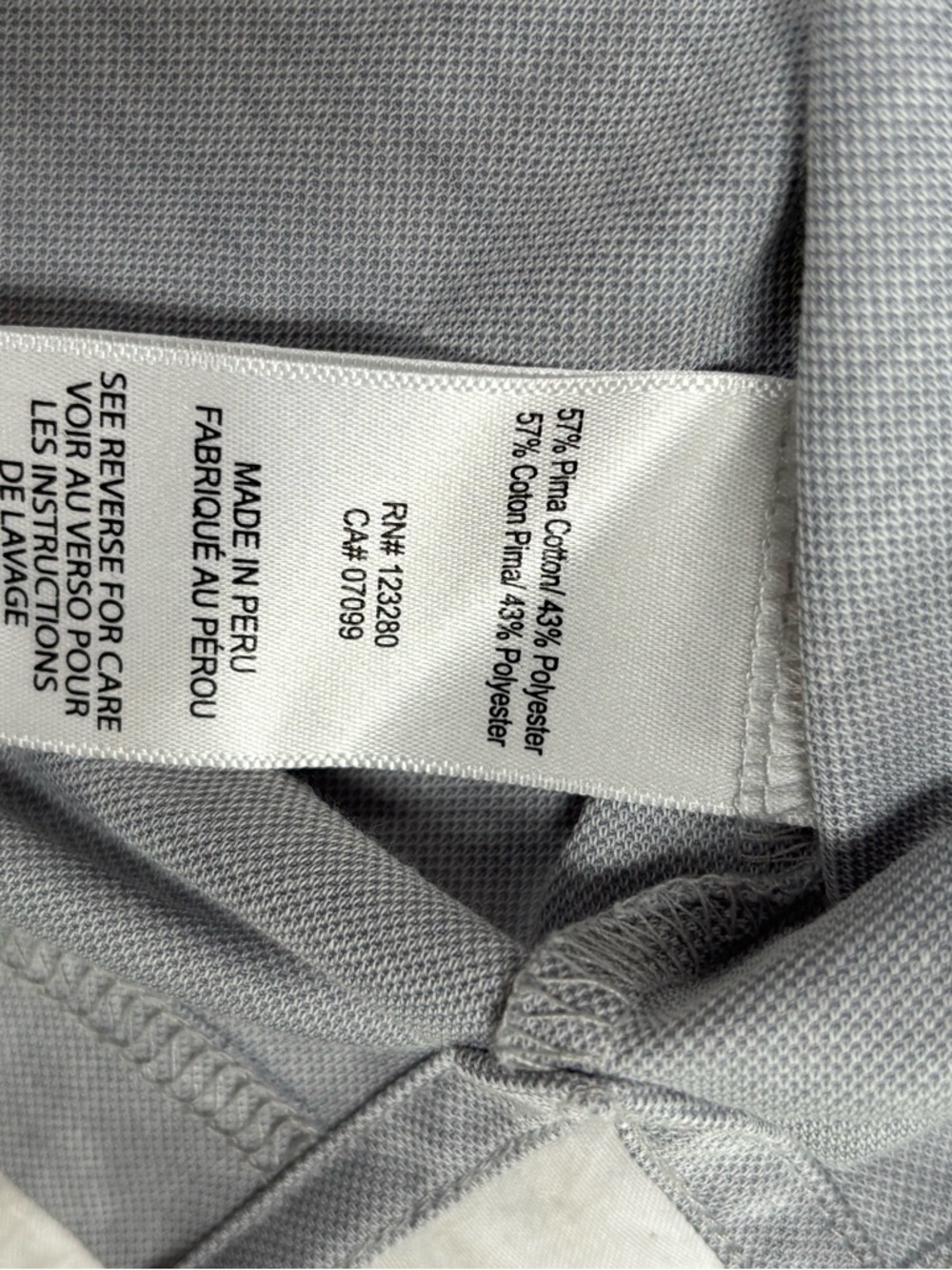 TravisMathew Polo Shirt Men's M Gray Striped Performance Golf Polo Short Sleeve - Picture 7 of 7